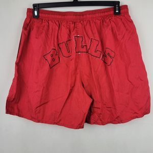 Vintage Chicago Bulls 5" Shorts Mens Large Red Mesh Lined Nylon Lee Sport 90's